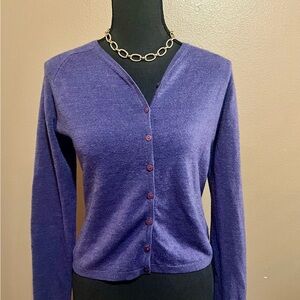 New York & Company Purple Cardigan Sweater